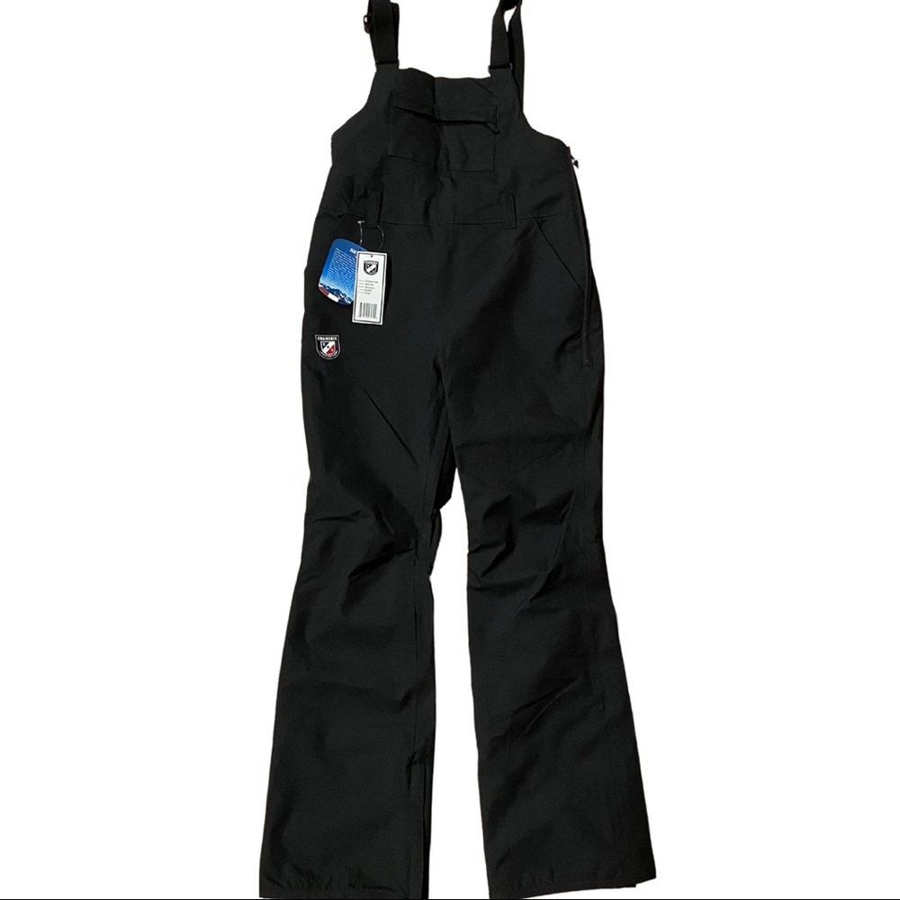 Women’s Chamonix Villes Snow Pants Bibs Size Large Black